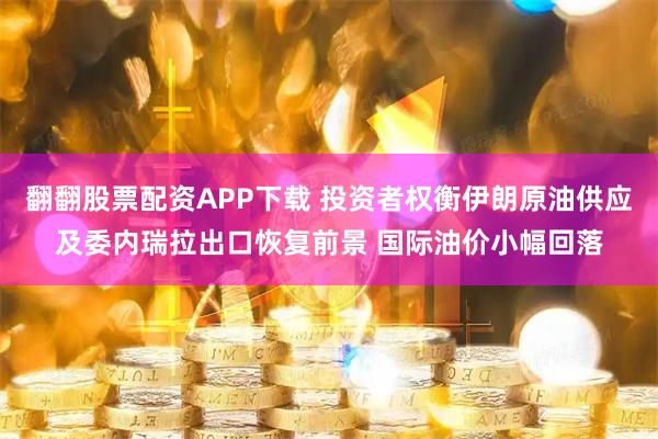 翻翻股票配资APP下载 投资者权衡伊朗原油供应及委内瑞拉出口恢复前景 国际油价小幅回落